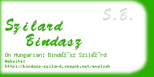 szilard bindasz business card